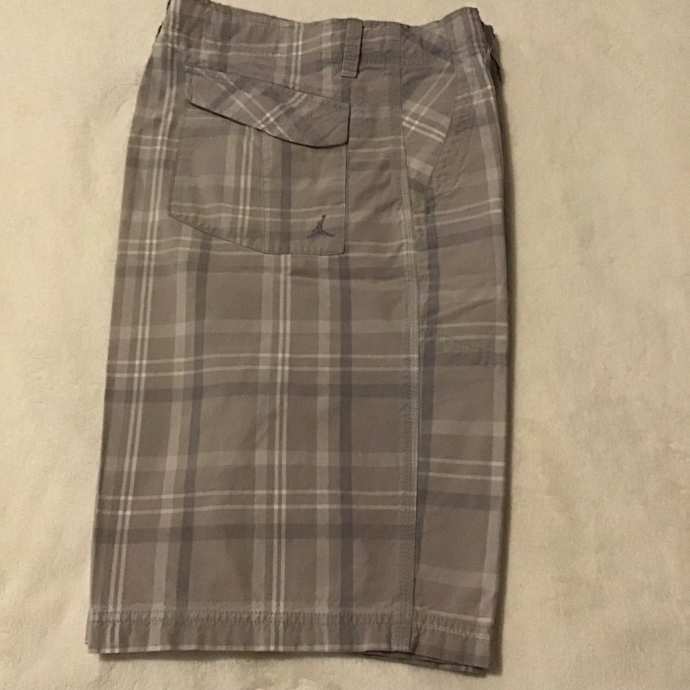 Jordan Tan and Gray Flat Front Shorts - Picture 4 of 5